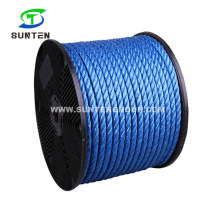 3 Strand Twisted/Twist Blue PP/Polypropylene Splitfilm/Split Film Rope with Chuck Packing